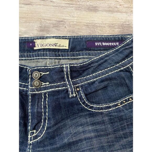 Vigoss Fit Bootcut Jeans Studded Women’s Junior’s Sz 9 - Picture 3 of 7